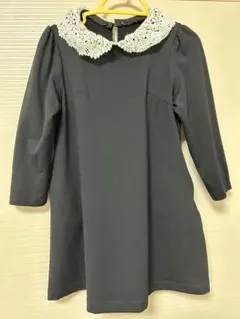 COMME CA ISMキッズ　付け襟付き 長袖ワンピース