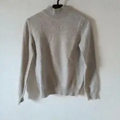 カシミヤ100% グレーセーター 長袖