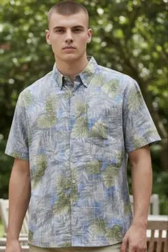 TORI RICHARD HONOLULUトリリチャード アロハシャツ Mブルーのサムネイル
