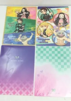 鬼滅の刃　下敷き4枚セット　約25㎝×18㎝