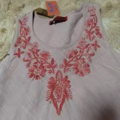 マライカ購入品 cheka 薄いピンク ノースリーブワンピースタグ付 ジャンク品