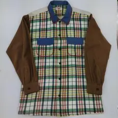 ミキハウス オム Lサイズ ネルシャツ 90年代 ヴィンテージ レトロ 長袖