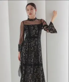 kanaレース バックオープン ティアドロップ ワンピース ドレス Sサイズ