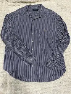 Ralph Lauren ストライプシャツ 2XB ブルー