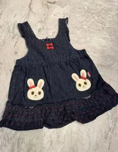 MIKIHOUSE ミキハウス デニムワンピース ジャンパースカート