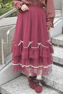 axes femme ホイップフリルチュールスカートのサムネイル