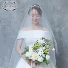 LoveTiara ミディアムベール ギャザーなし