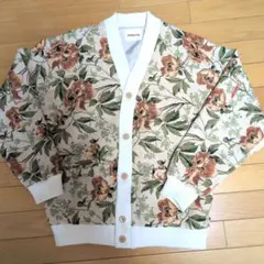 美品】モンキータイム ゴブラン カーディガン 花柄 メンズ ブルー XL