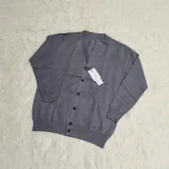 ODFMCE ニット カーディガン 長袖 グレー 3XL(4L)