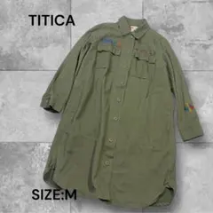 e1413☆TITICA 刺繍入りロングジャケットMサイズのサムネイル