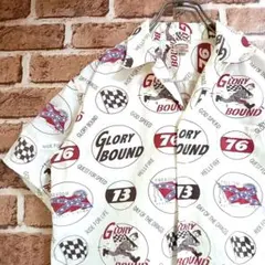 クーティ 総柄シャツ ウィアード ラディアル アメカジ ワークシャツ ルード