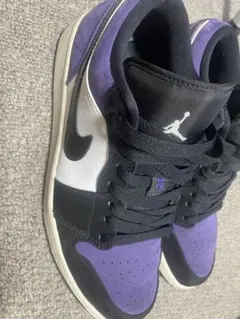 Air Jordan スニーカー 紫/黒/白 高トップ