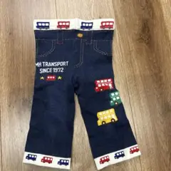 ミキハウス トラック柄 デニムパンツ 90