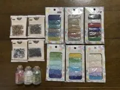 【13点セット】ガラスビーズ まとめ売り ハンドメイド 100均パーツ 匿名配送