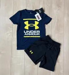 新品アンダーアーマー半袖上下セット120cm Tシャツ　ハーフパンツ　スポーツ