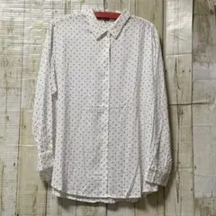 新品　ユニクロ　レーヨンドットブラウス　オフホワイト　XXL