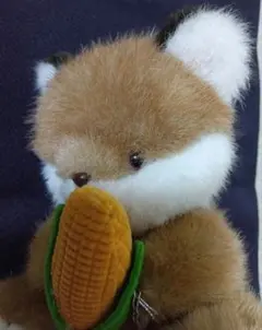 コーンきつね　野菜物語　OIKE　レトロ　ぬいぐるみ