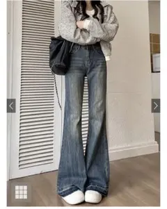 グレイル　フレアデニムパンツ[ks172]