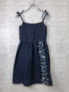 ANGEL BLUE サーフギャル キッズコア古着 デニム ギャザーキャミワンピのサムネイル