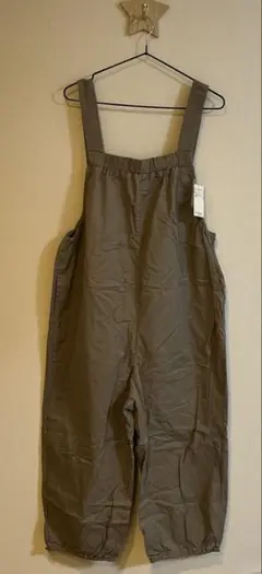 新品タグ付き！前後2way裾ドロストサロペット