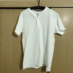 ヘンリーネック Tシャツ 3ボタン