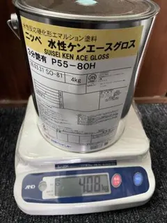送料無料　ニッペ　水性ケンエースグロス　水色　3分艶　　丸缶　塗料　一斗缶