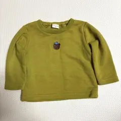 数回のみ使用 SIMPLEFREE トレーナー 80 オリーブグリーン　くま