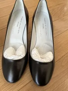 ファビオルスコーニパンプス ブラック 黒革レザー未使用品
