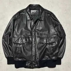 【archive】フライトジャケット　G1 A2 本革　L ブルゾン　ブラック archive】フライトジャケット G1 A2 本革 L ブルゾン ブラック