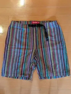 Supreme ストライプ カーゴショーツ レッド 32インチ ハーフパンツ