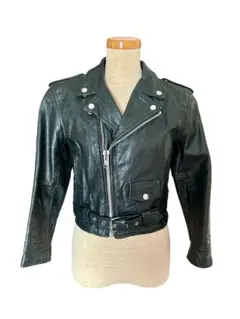 古着レザーライダースジャケット ダブル ヴィンテージ 本革 y2k used