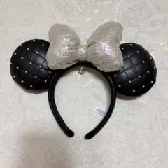 ディズニー　ミニー　キルティングカチューシャ　シルバー
