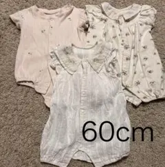 60-80cm半袖ロンパース3点セット