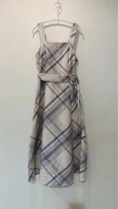 ウィルセレクション チェック柄 キャミワンピース ベルト付きのサムネイル