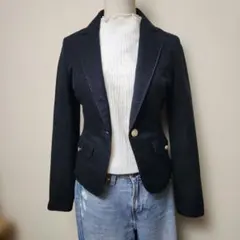 MICHEL KLEIN 濃紺のテーラードジャケット