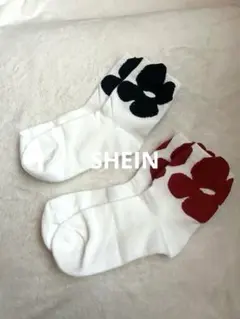 SHEIN フラワーモチーフ ソックス 2足セットのサムネイル