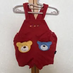 Mikihouse 赤いオーバーオール 80cm