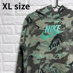NIKE ナイキ 迷彩 スウェット パーカー キッズ XL カモフラ