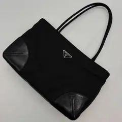 【美品】PRADA プラダ テスート ブラック ナイロン ハンドバッグ