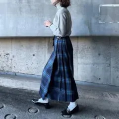 【ハンガー付】O'NEIL OF DUBLINウールロングキルトスカート