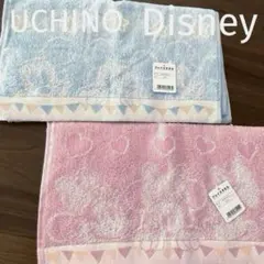 ウチノ　Disney ミッキーマウス　ミニーマウス　フェイスタオル 2枚