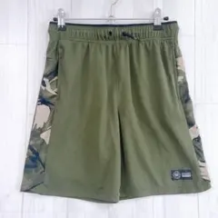 6-5 【XL】 アスレチックワークス 迷彩 ショートパンツ ワイド 緑軽量のサムネイル