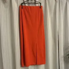 GU ロングスカート オレンジ スリット入り S