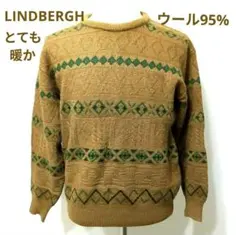 LINDBERGH　リンドバーグ　メンズ　ニットセーター　ウール　カラシ色　L