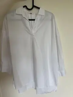 【未使用】UNIQLO ホワイト 七分袖シャツ S