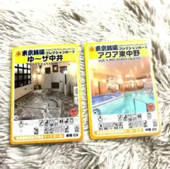 東京銭湯コレクションカード 2枚セット ゆ〜ザ中井 アクア東中野 ゆーざ中井