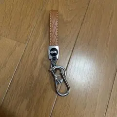 ブラウン合成皮革　キーホルダー