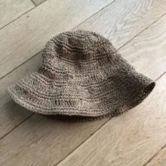 ZARA ベージュ バケットハット 麦わら帽子