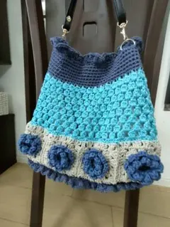 モチーフ編みショルダーバッグ