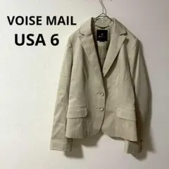 ヴォイスメール▶テーラードジャケット USA6 ベージュ 通勤 日本製 きれいめのサムネイル